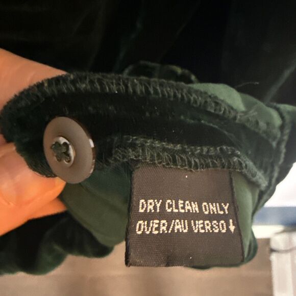 Dana B & Karen Womens Velvet Top 4 Silk Button Up Minimalist Forest Fairy Dark - Picture 4 of 10